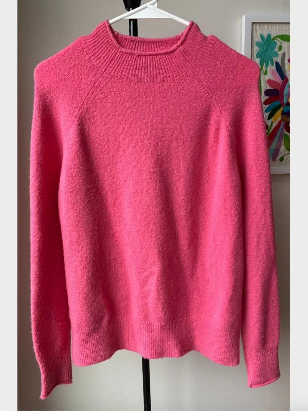 J. Crew Pink Rollneck Sweater in Supersoft Yarn- Size XS